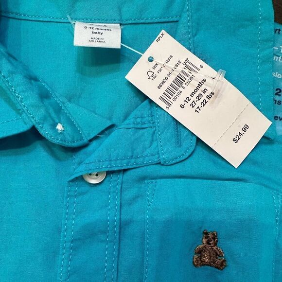 NWT Baby GAP Collared Shirt Set with Snap Bottom (6-12 Months) - Picture 7 of 8